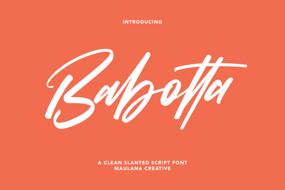 Babotta: A Script Font for Creative Makers