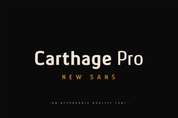 CARTHAGE PRO: A Modern Font for Editorial Design